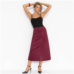 Юбка с карманами, Откровенно шикарная (бордовая)