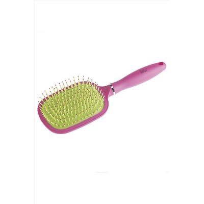 Dewal Beauty Массажная щетка для волос квадратная / «Ягода» DBY1, розово-зеленый, 25 см KRISTALLER, 1111577