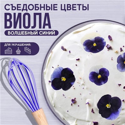 Цветы съедобные «Виола» для капкейков, тортов, куличей, напитков, 5 шт.