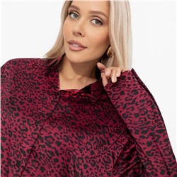 Рубашка с принтом, Шепот шёлка (бордо)