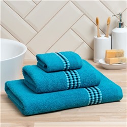 Полотенце махровое Love Life «Адажио» 70×140 см, морской, 100% хл, 450 г/м²