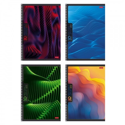 Тетрадь А4  96л клетка на спирали "Абстракция" (083242) Хатбер