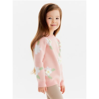 Джемпер детский KAFTAN «Ромашки», размер 30 (98-104 см), розовый
