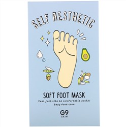 G9skin, Self Aesthetic, смягчающая маска для стоп, 5 шт., 12 мл (0,40 жидк. унции)