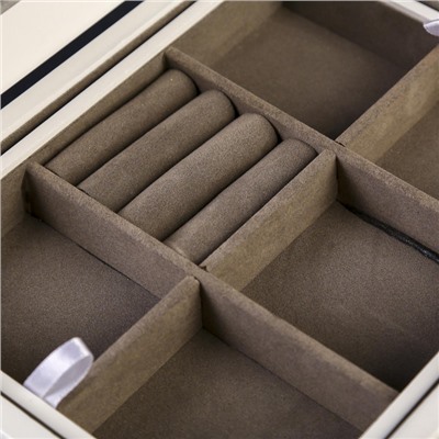 Шкатулка для украшений с фоторамкой 13×18 см «Стиль», дерево, с ящиком, белая, 18.5×9×22.9 см