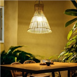 Светильник потолочный из ротанга «Ади», 1×120 Вт, Е27, 30×30×35 см