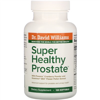 Dr. Williams, Super Healthy Prostate, 120 Softgels