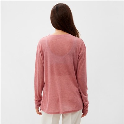 Лонгслив женский MIST, размер onesize, розовый
