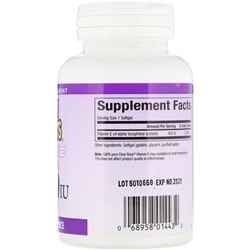 Natural Factors, Clear Base, витамин E, 400 МЕ, 60 мягких таблеток