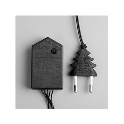 Гирлянда «Нить» 20 м, IP20, тёмная нить, 200 LED, свечение мульти, 8 режимов, 220 В