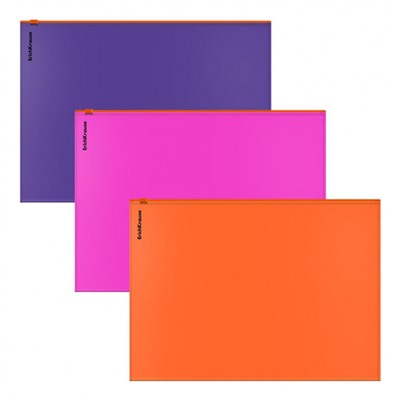 Папка на гибкой молнии А4 55204 "Карибский бархат" непрозрачная ассорти ErichKrause