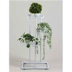Подставка для цветов Greengo, 4 полки, 43×22×82 см, напольная, металл, белая