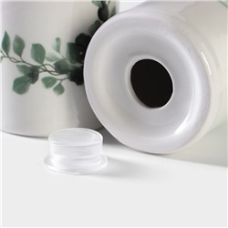 Набор для специй Доляна «Эвкалипт», солонка, перечница 130 мл, доломит, белый, зелёный