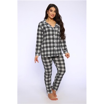 Пижама 85019 (Черный/клетка)