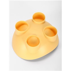 Миска для животных БЕГЕМОТ 0.3 л, Soft-touch, банановый