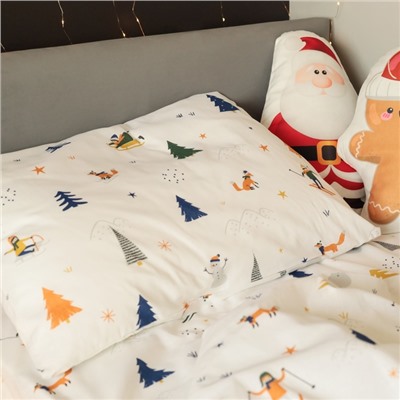 Постельное бельё 1.5-спальное «Этель» Happy skiers, бязь