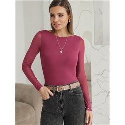 Джемпер с прозрачными рукавами