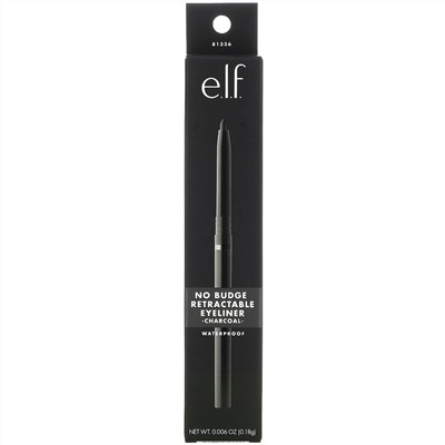 E.L.F., No Budge Retractable Eyeliner, Waterproof, Charcoal, 0.006 oz (0.18 g)