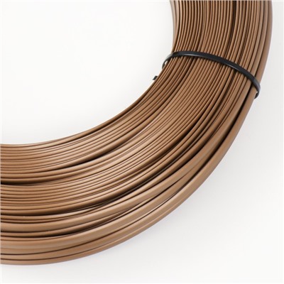 Ротанг искусственный гладкий 8 мм 100 м полумесяц (бронза металлик)