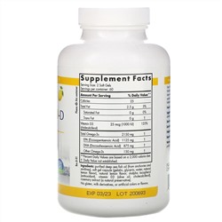 Nordic Naturals, ProOmega 2000-D, со вкусом лимона, 1250 мг, 120 мягких желатиновых капсул