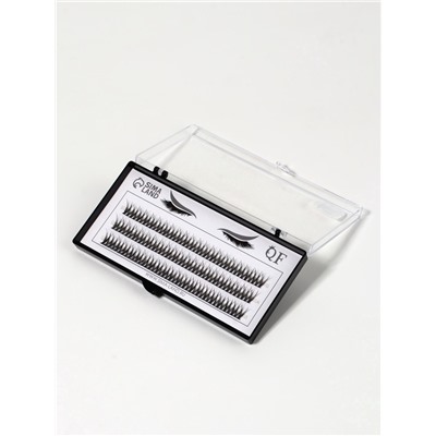 Набор накладных ресниц «Ласточкин хвост», пучки, 10 мм, толщина 0.1 мм, изгиб С, 12 D