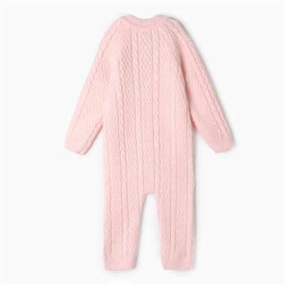 Комбинезон детский, цвет розовый, рост 56-62 см