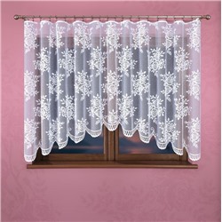 Готовые шторы арт.  349 Е, LUPITA (Лупита), размеры: 300 см ширина х145 высота, белоснежная, на универсальной ленте