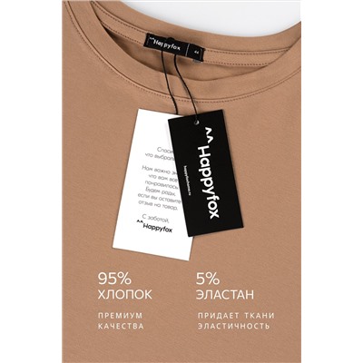 Женский лонгслив оверсайз Happyfox