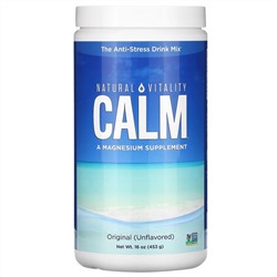 Natural Vitality, CALM, антистрессовая смесь для напитков, оригинальный (без ароматизаторов), 453 г (16 унций)