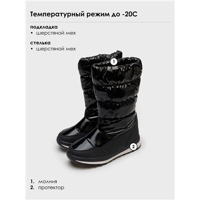 Сапоги для девочки черный