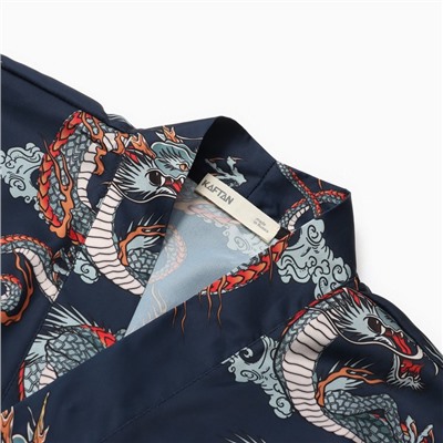 Халат домашний женский KAFTAN «Дракон», размер 44-46, синий