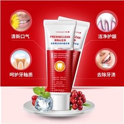 Зубная паста отбеливающая с мятой со вкусом клюквы Bioaqua