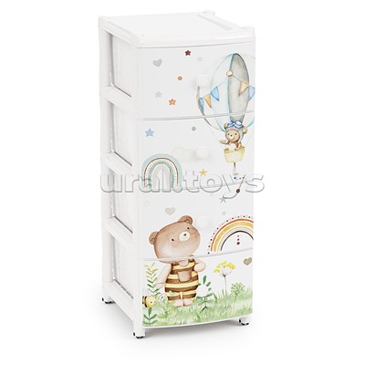 Комод "Мишутки" 4-х секцион.