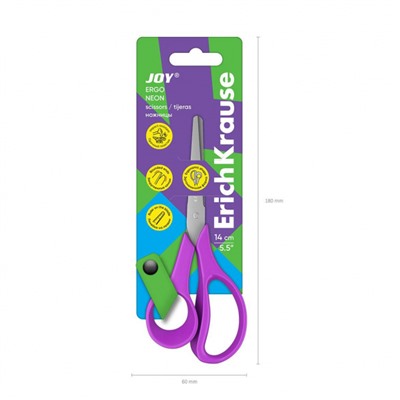 Ножницы школьные 140 мм JOY Ergo с линейкой 35145 ErichKrause