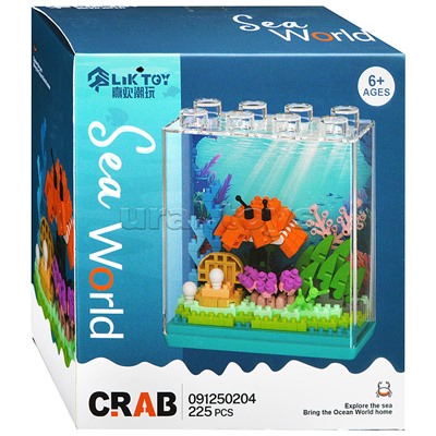 Конструктор "Крабик в аквариуме" (225 дет.) в коробке