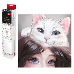 Алмазная мозаика по номерам 30х30 см "КОШАЧЬИ НЕЖНОСТИ" 68599 Феникс