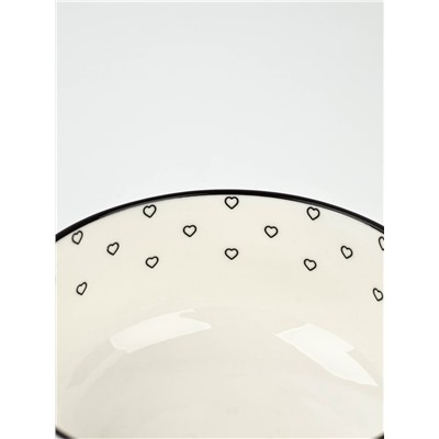 Салатник керамический «Сердечки», 11.5×5.6 см, 330 мл