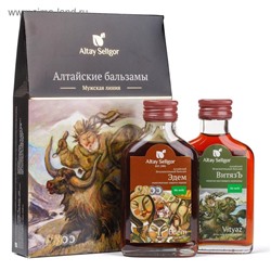 Подарочный набор безалкогольных алтайских бальзамов на травах «Мужской», 2 флакона по 100 мл