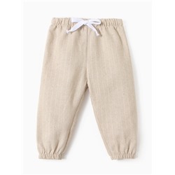 Брюки детские MINAKU, бежевые, рост 68-74 см
