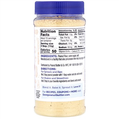 Peanut Butter & Co., Peanut Powder, Original, 6.5 oz (184 g)