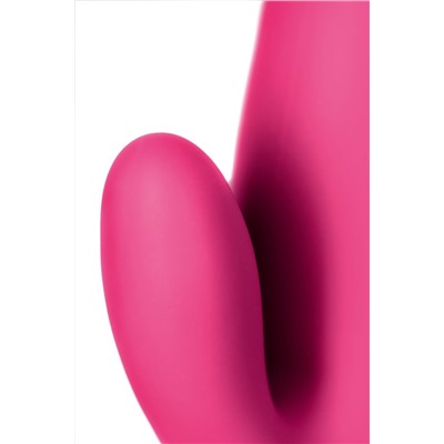 Ярко-розовый вибратор  Satisfyer Mr. Rabbit с клиторальным отростком - 22,1 см.