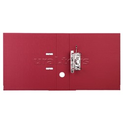 Папка с арочным механизмом, A4 75 мм PP двусторонний разобранная, металлическая окантовка, запечатка форзаца, наварной карман с этикеткой, бордовая