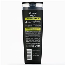 Гель для душа 3в1 For men, активная свежесть, 400 мл, BONAMI