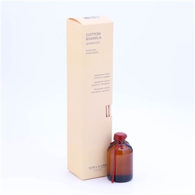 УЦЕНКА Диффузор ароматический SL home Cotton and vanilla, 50 мл, хлопок и ваниль