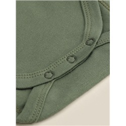 Набор боди SL HOME, рост 62-68 см, бежевый, оливковый