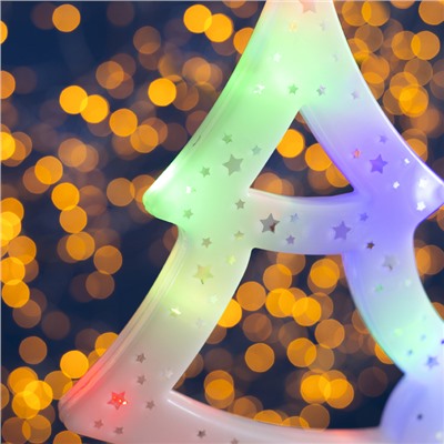 Светодиодная фигура «Ёлка» 25×32 см, пластик, 220 В, свечение мульти (RG/RB)