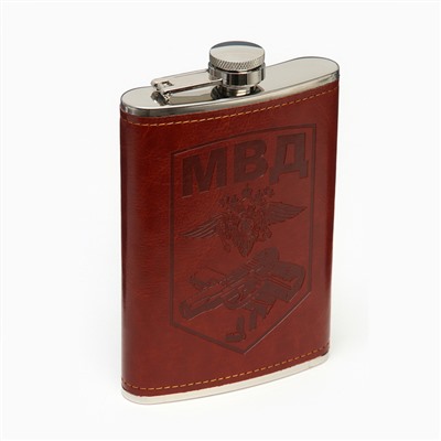Фляжка «МВД», нержавеющая сталь, 270 мл, 9 oz