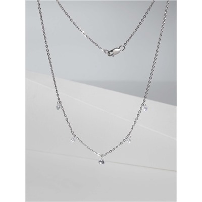 Колье из серебра с фианитами родированное 531015_001