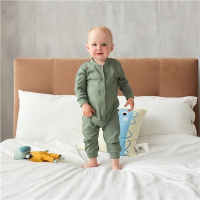 Комбинезон Крошка Я «NY», рост 68-74 см, цвет хаки