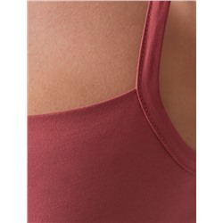 Топ с двуслойной зоной бра на бретелях из хлопка